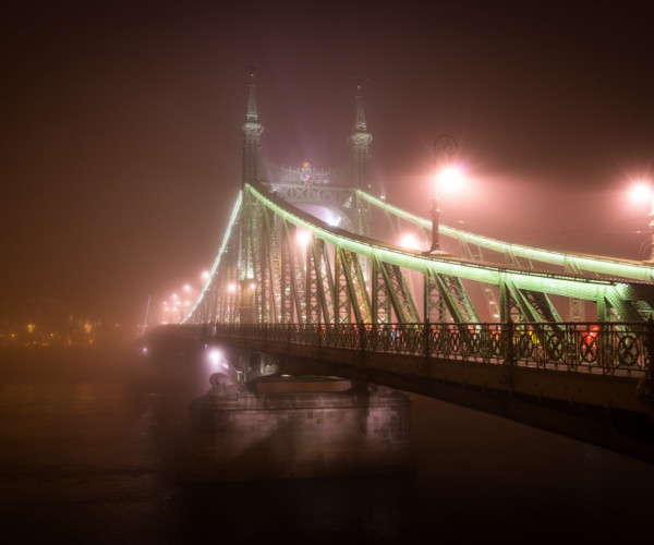 Szabadság bridge in the mist - Budapest,Hungary